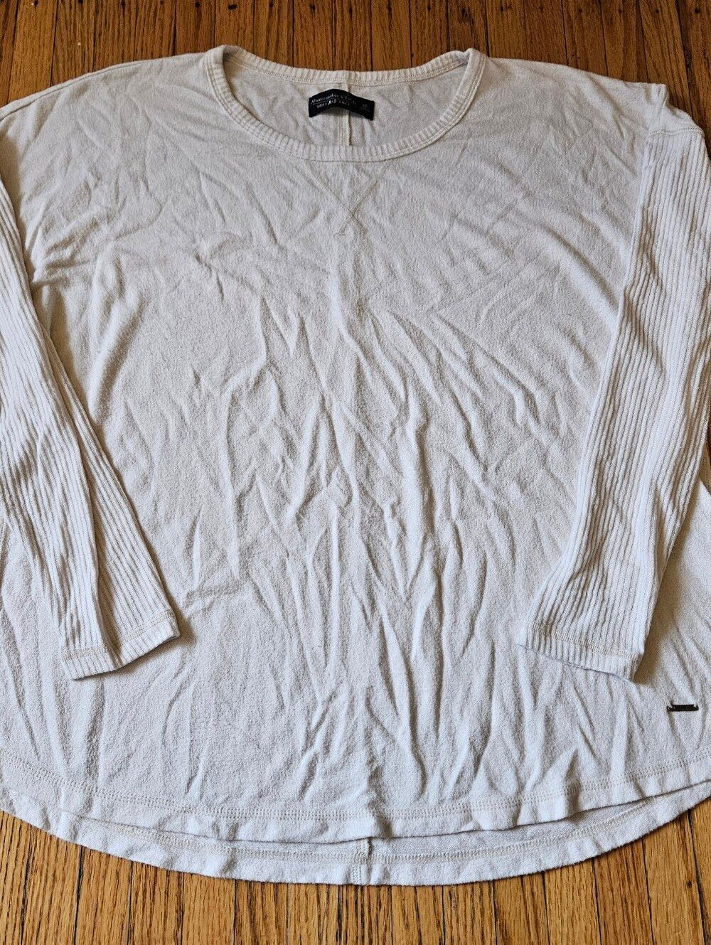 Abercrombie & Fitch Soft A&F Cozy Cream Long Sleeve Sweater Top XL